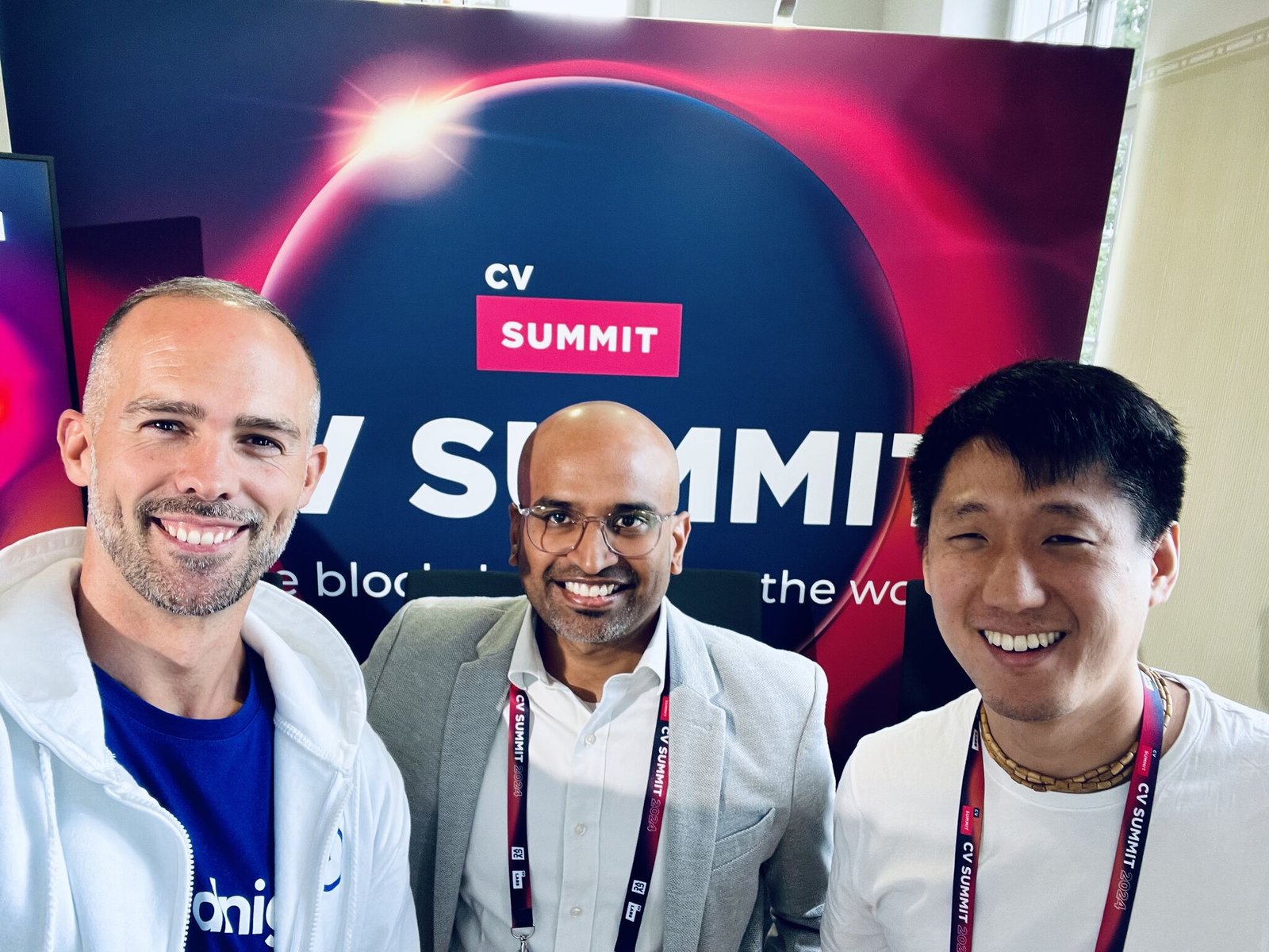 Shyam at CV Summit with Anthony Day and Danilo Kim